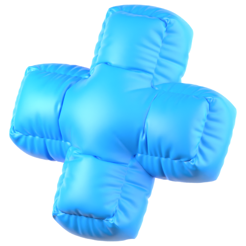 Plus Shaped Balloon 3D Icon 3D Graphic