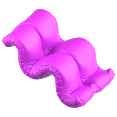 Wave Balloon 3D Icon 3D Graphic