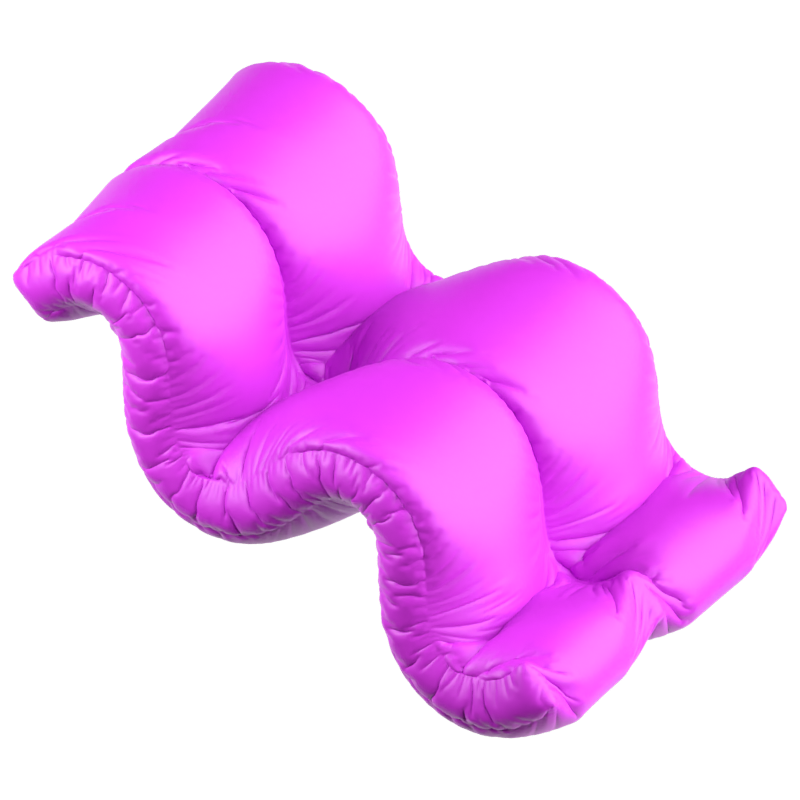 Welle Ballon 3D-Symbol 3D Graphic