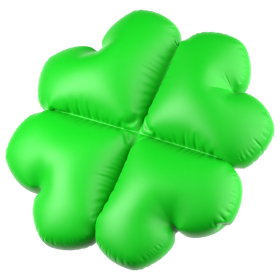 Clover Shaped Balloon 3D Icon 3D Graphic