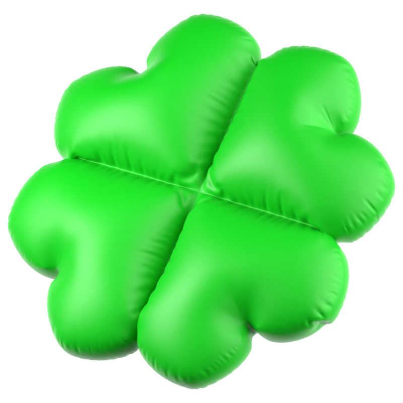 Clover Shaped Balloon 3D Icon 3D Graphic