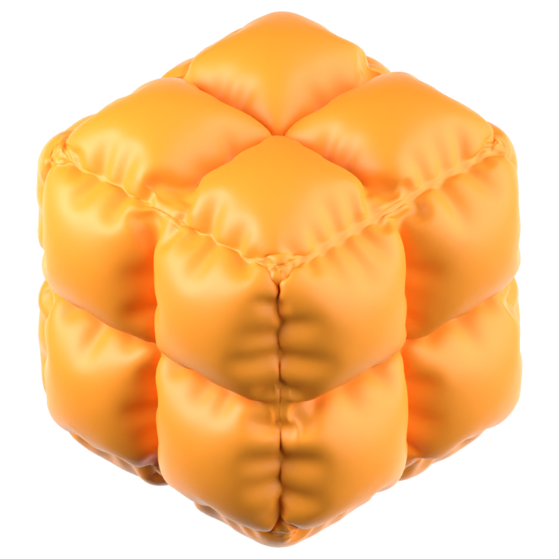 Cube Balloon 3D Icon 3D Graphic