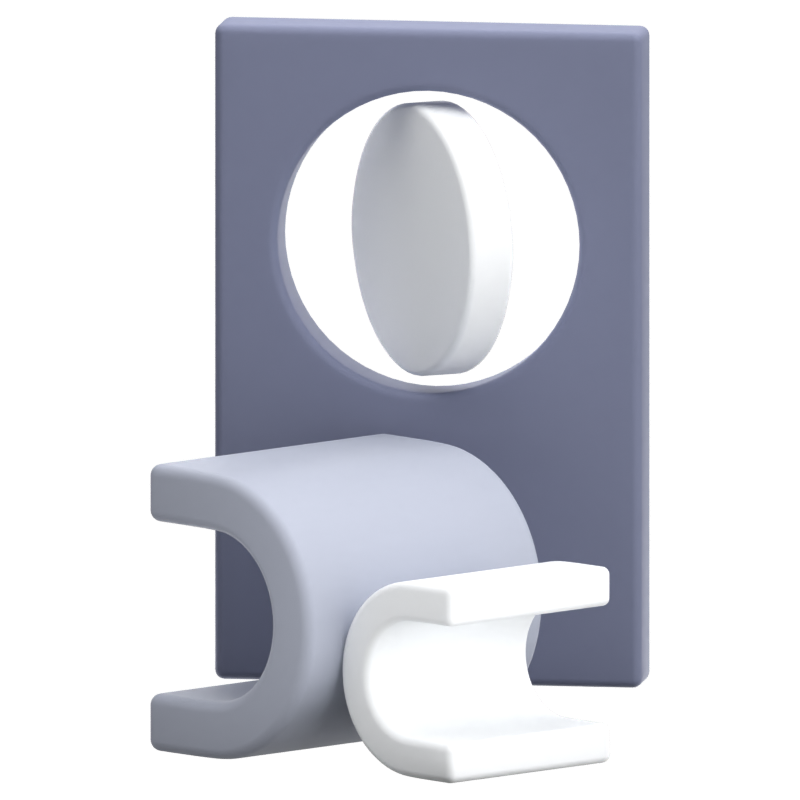 Double Letter U Podium 3D Icon 3D Graphic