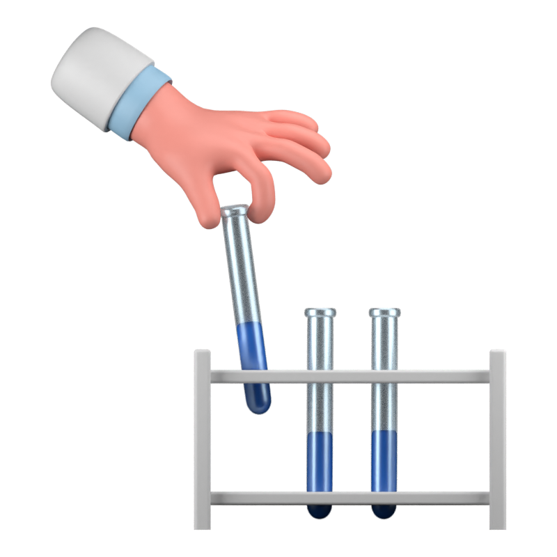 Test Tube 3D Icon 3D Graphic