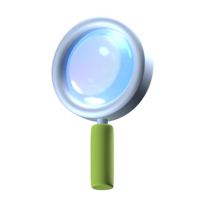 Magnifying Glass 3D Icon 3D Graphic