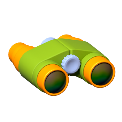 Binocular 3D Icon 3D Graphic