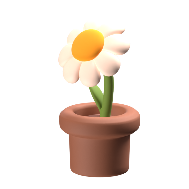 Blume 3D-Symbol 3D Graphic