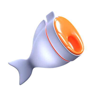 Fisch 3D-Symbol 3D Graphic