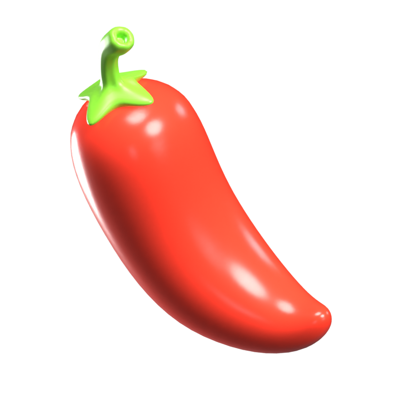 Chili 3D-Symbol 3D Graphic