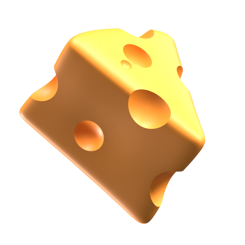 Cheese 3D Icon 3D Graphic