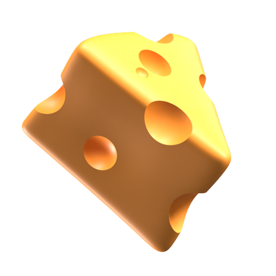 queso icono 3d 3D Graphic