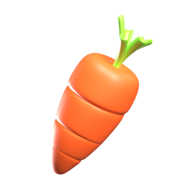 Carrot 3D Icon 3D Graphic