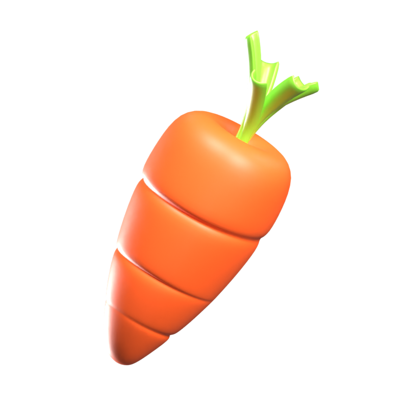 Carrot 3D Icon 3D Graphic