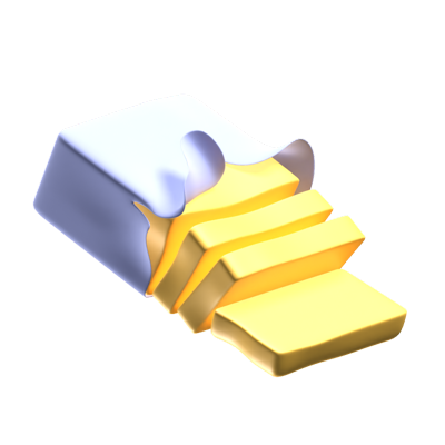 Butter 3D-Symbol 3D Graphic