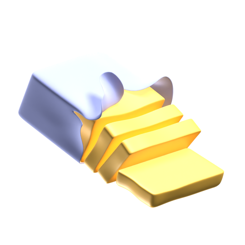 Butter 3D-Symbol 3D Graphic