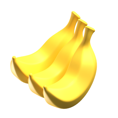 Ícone 3D de banana 3D Graphic