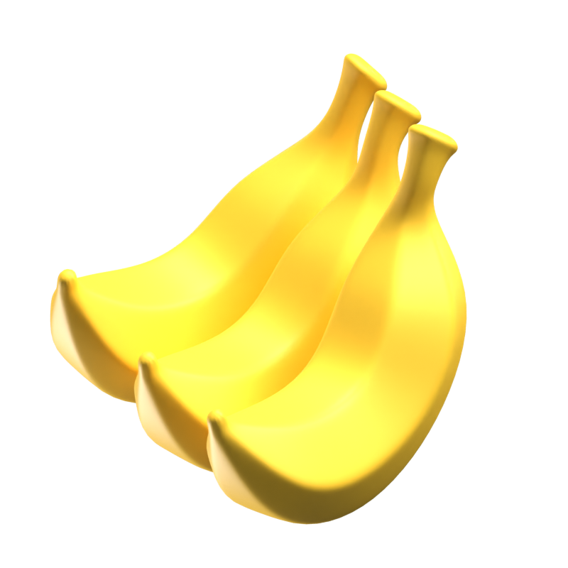 Ícone 3D de banana 3D Graphic