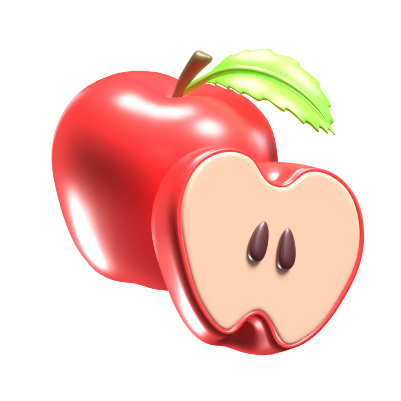 Apple 3D Icon 3D Graphic