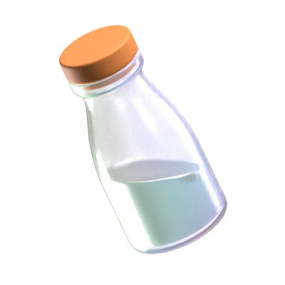 Milk 3D Icon 3D Graphic