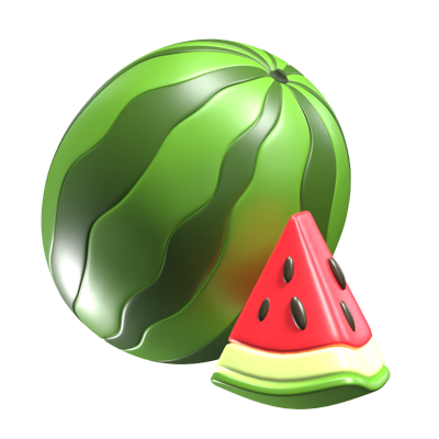 Watermelon 3D Icon 3D Graphic