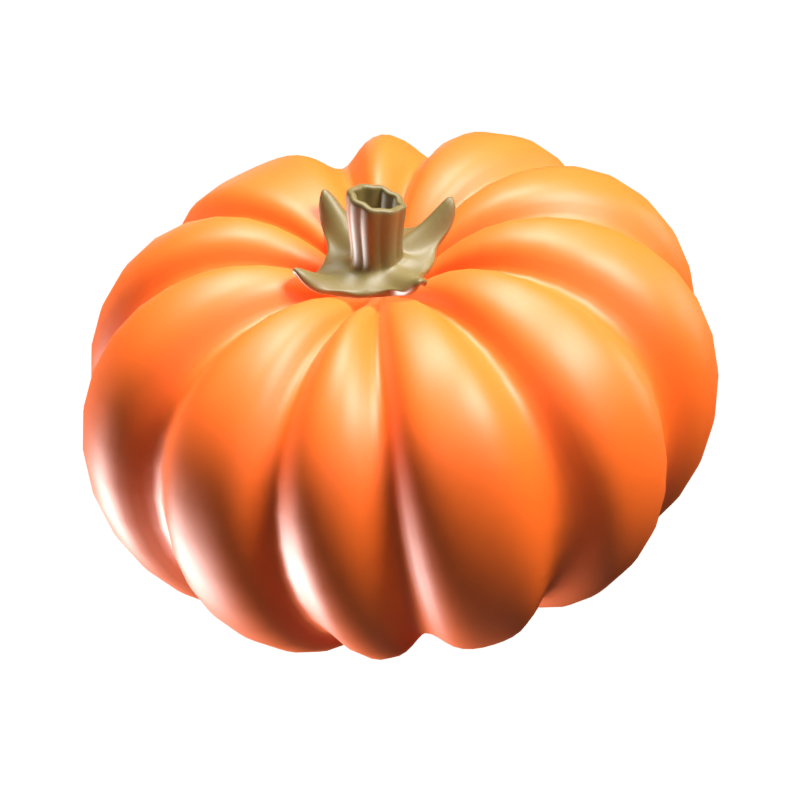 Pumpkin 3D Icon 3D Graphic