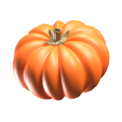 Pumpkin 3D Icon 3D Graphic