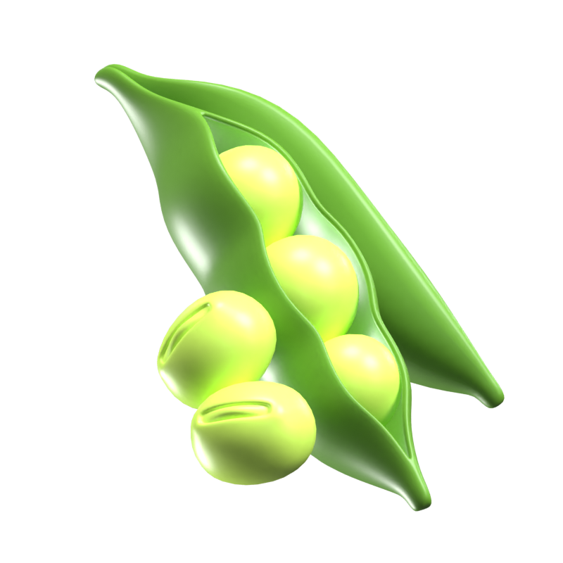 Erbse 3D-Symbol 3D Graphic