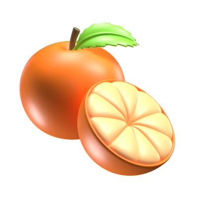 Orange 3D-Symbol 3D Graphic