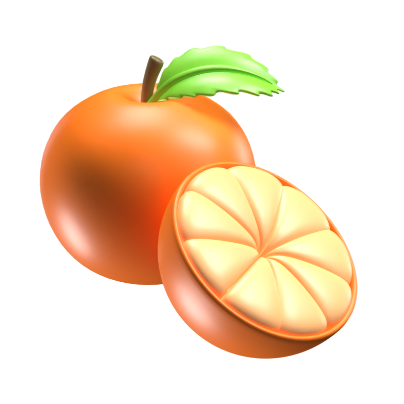 Ícone 3D laranja