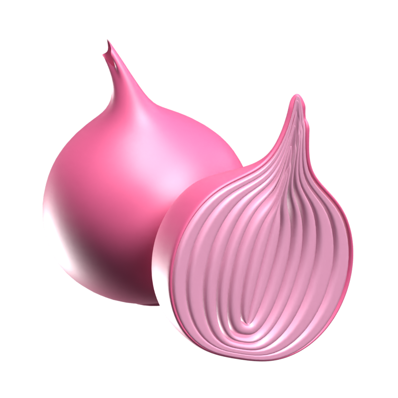 Onion 3D Icon 3D Graphic