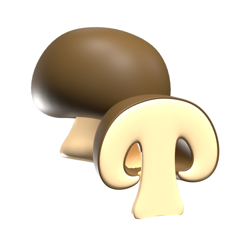 Mushroom 3D Icon 3D Graphic