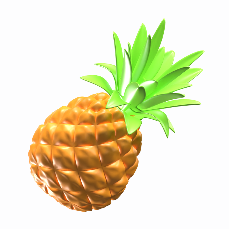 Pineapple 3D Icon 3D Graphic