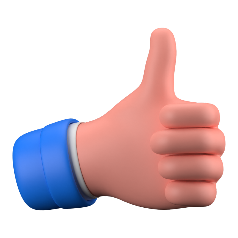 Thumb Up 3D Icon 3D Graphic