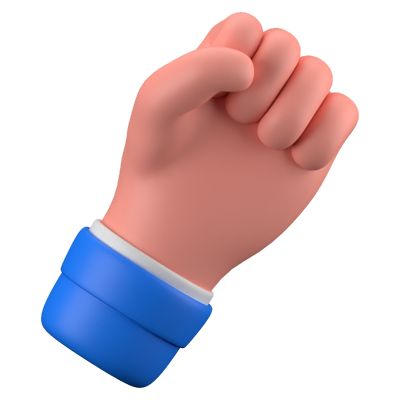 Raised Fist 3D Icon 3D Graphic