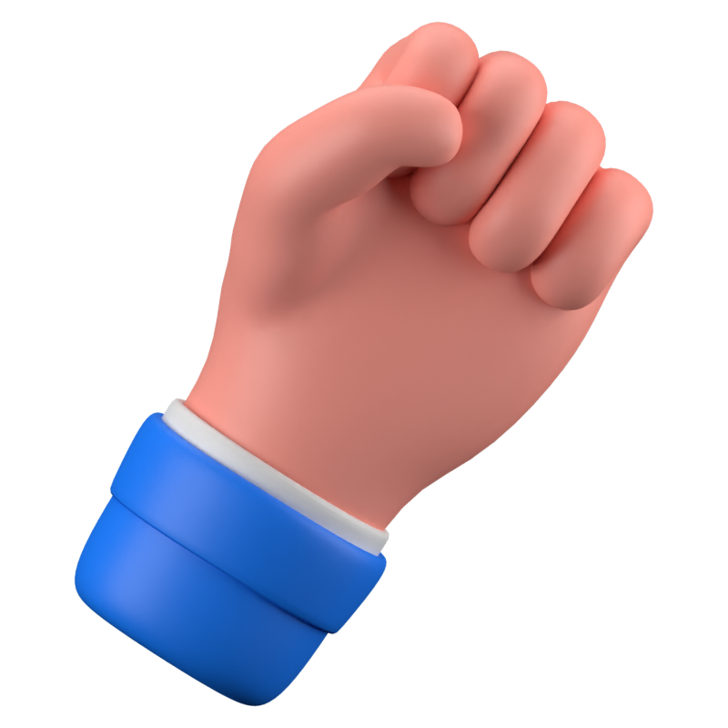 Raised Fist 3D Icon 3D Graphic