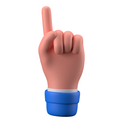 Pointing Finger 3D Icon 3D Graphic