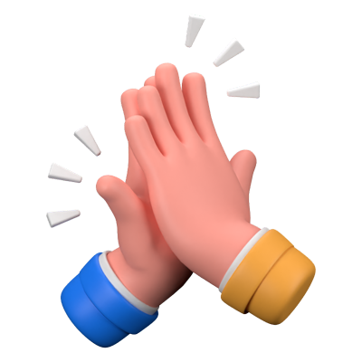 High Five 3D Icon 3D Graphic