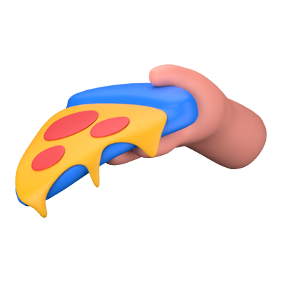 ícone 3d de pizza 3D Graphic