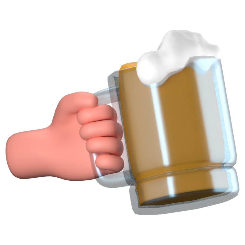 Biere 3D-Symbol 3D Graphic