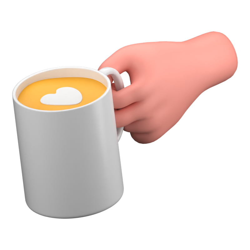 Kaffee 3D-Symbol 3D Graphic