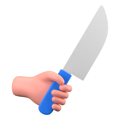 cuchillo icono 3d 3D Graphic