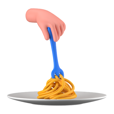 spagetti icono 3d 3D Graphic