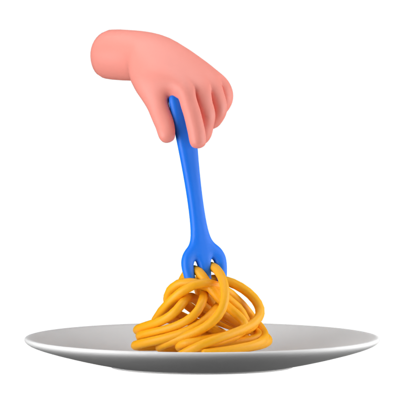 Spagetti 3D Icon 3D Graphic