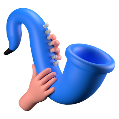 Saxophone 3D Icon 3D Graphic