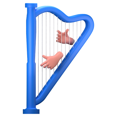 Harp 3D Icon 3D Graphic