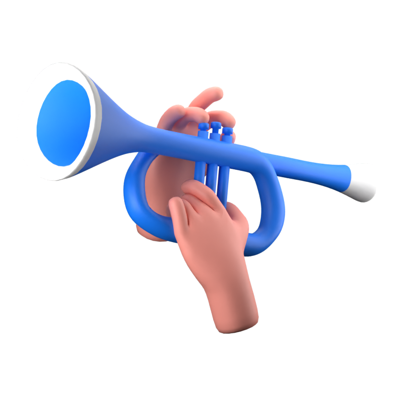 Trumpet 3D Icon 3D Graphic