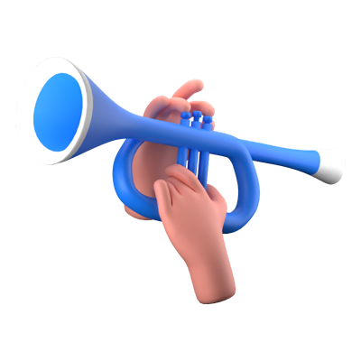 Trumpet 3D Icon 3D Graphic