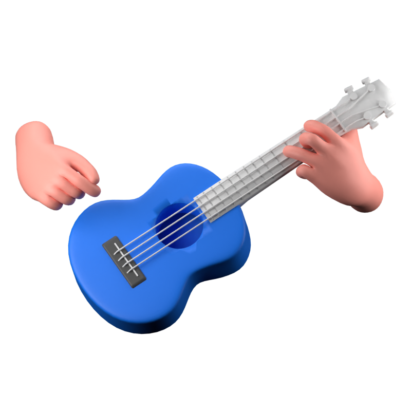 Ukulele 3D-Symbol 3D Graphic