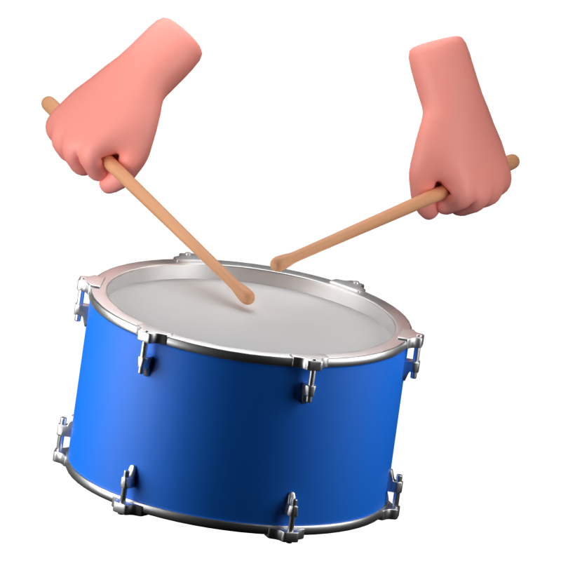 Snare Drum 3D Icon 3D Graphic