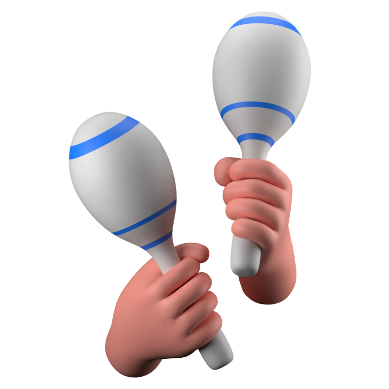 Maracas Icono 3D 3D Graphic